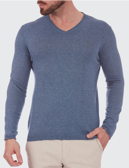 Pulover bărbați W. Wegener v-neck 5940 albastru