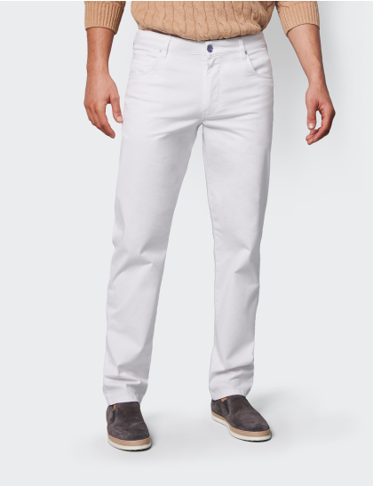 Pantaloni bărbați M|5 by Meyer Regular 6258/40 alb