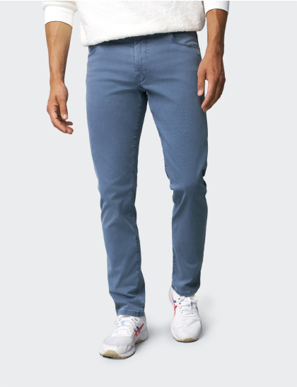 Pantaloni bărbați M|5 by Meyer Slim 6186/16 albastru