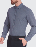 Cămașă bărbați W. Wegener shirt slim fit 6965 albastru