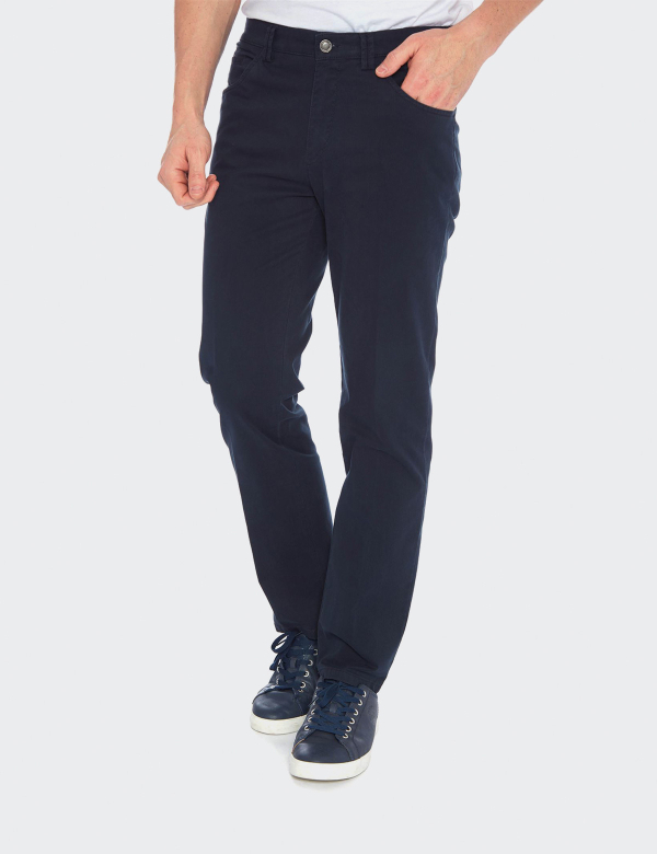 Pantaloni bărbați Meyer Dublin 5431 albastru închis
