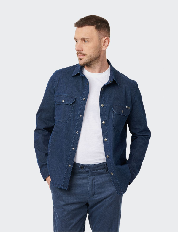 W. Wegener BlueJack 5685 overshirt bărbați albastru