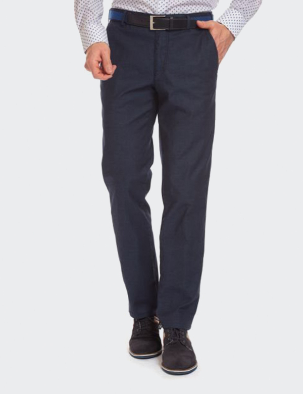 Pantaloni de bărbați Meyer Bonn 5685 albastru închis