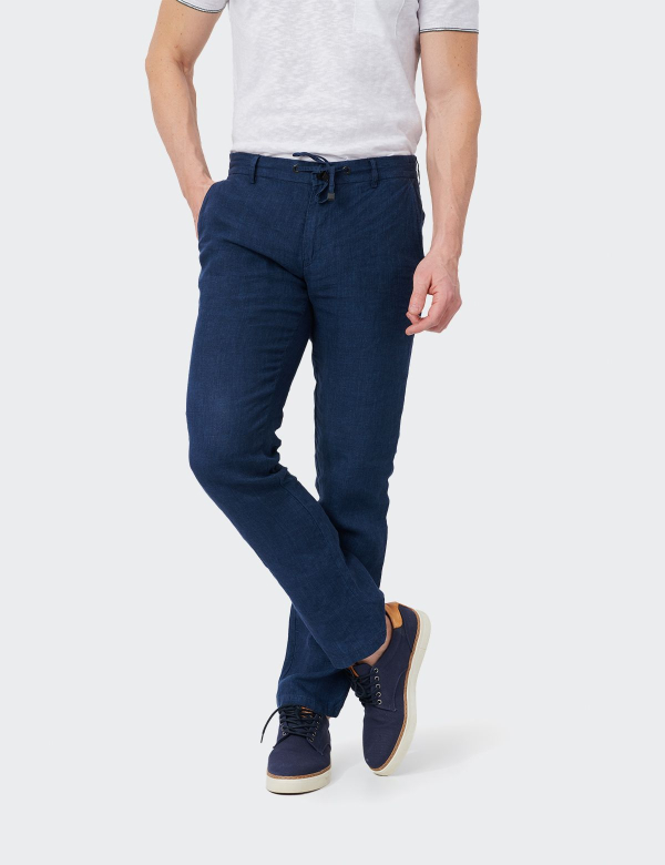 Pantaloni bărbați W. Wegener Poker 5693 albastru