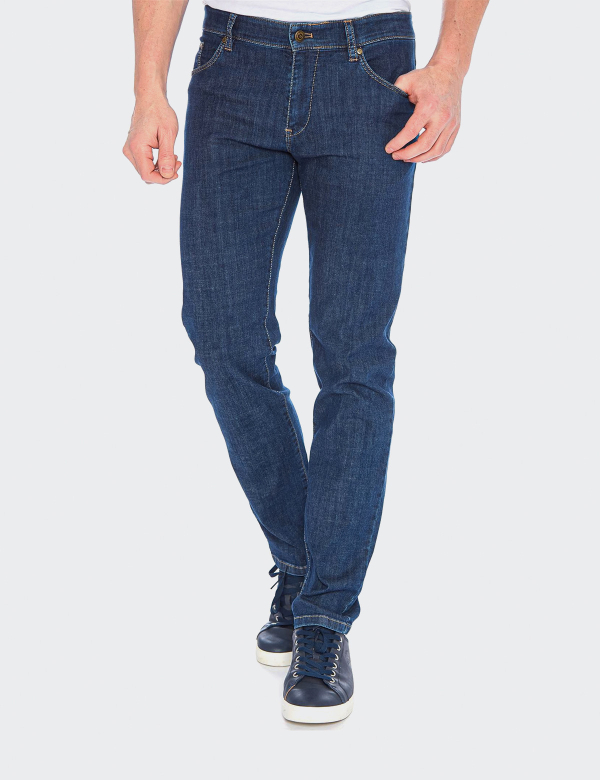 Pantaloni bărbați W. Wegener Jeans Cordoba 5881 bleumarin