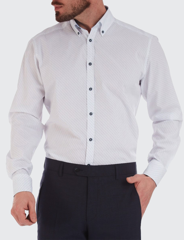 Cămașă bărbați W. Wegener 5966 modern fit albă