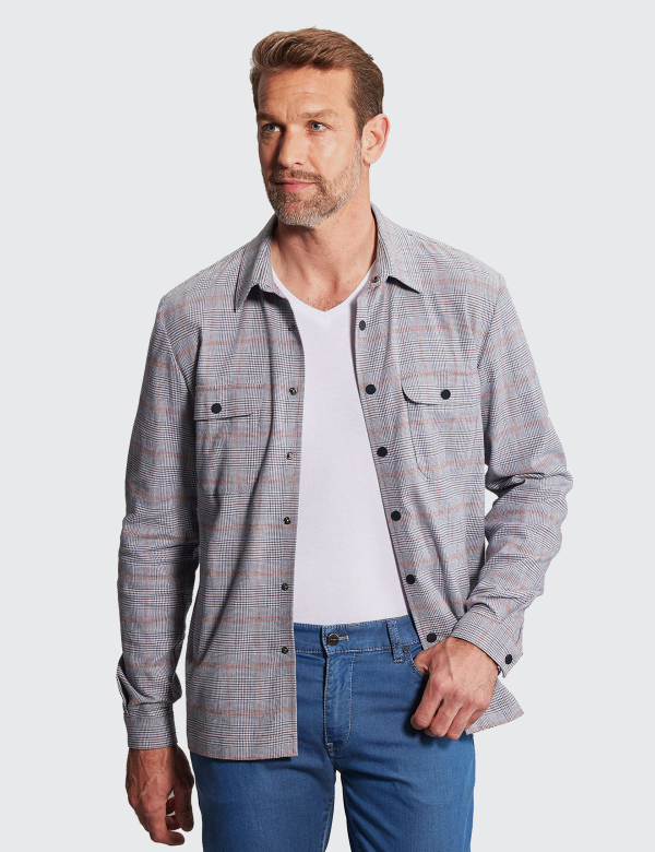 W. Wegener Check-Friends 5998 overshirt albastru