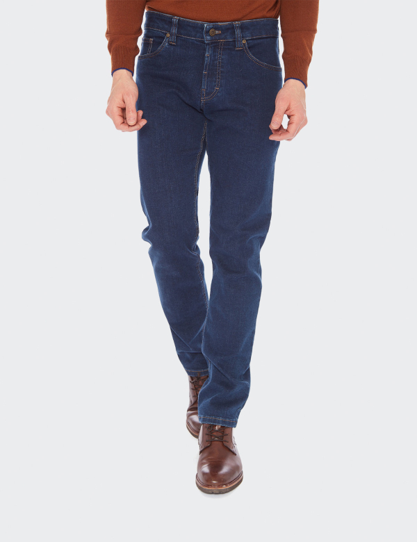 Pantaloni bărbați W. Wegener Jeans Cordoba 6887 albastru