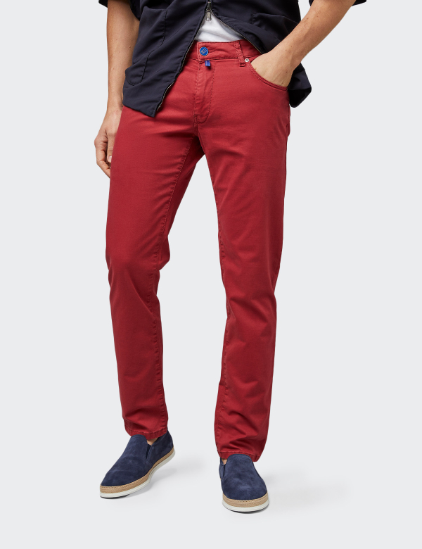 Pantaloni bărbați M|5 by Meyer Slim 6172/55 roşu