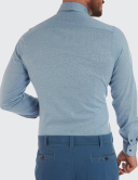 Cămașă bărbați W. Wegener 5976 slim fit albastru 