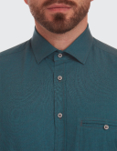 Cămașă bărbați W. Wegener shirt slim fit 6950 verde