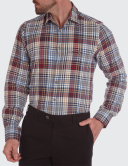 Cămașă bărbați W. Wegener slim fit 6954 maro