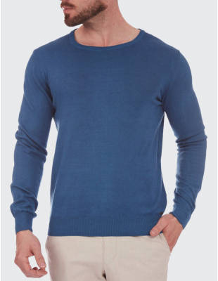 Pulover Barbati Wegener Crew Neck 5943 Albastru