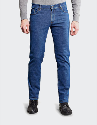 Pantaloni bărbați W. Wegener Jeans Cordoba 6899 albastru