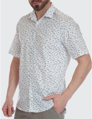 Cămașă bărbați W. Wegener 5970 slim fit albastru