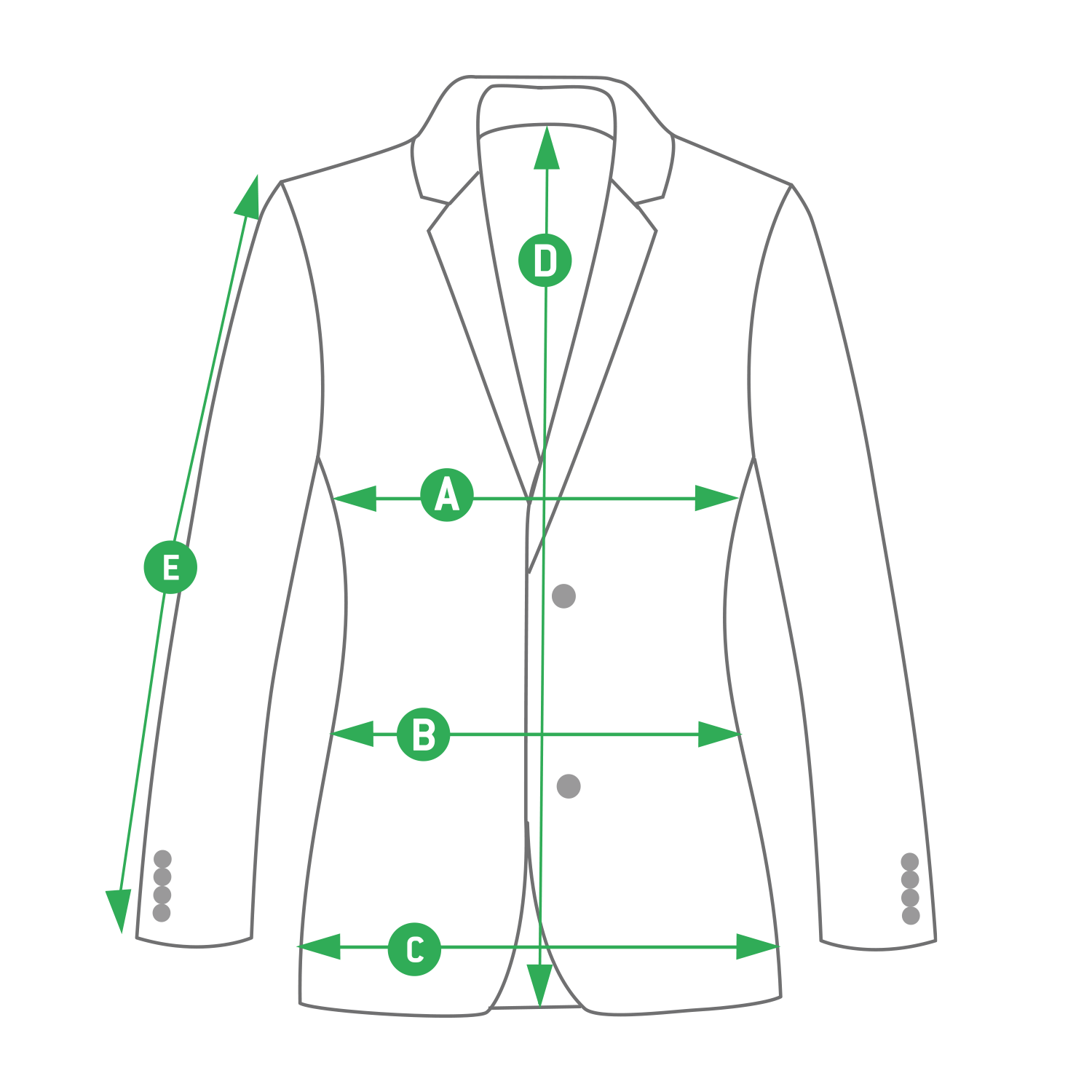 Tabel marimi sacouri femei